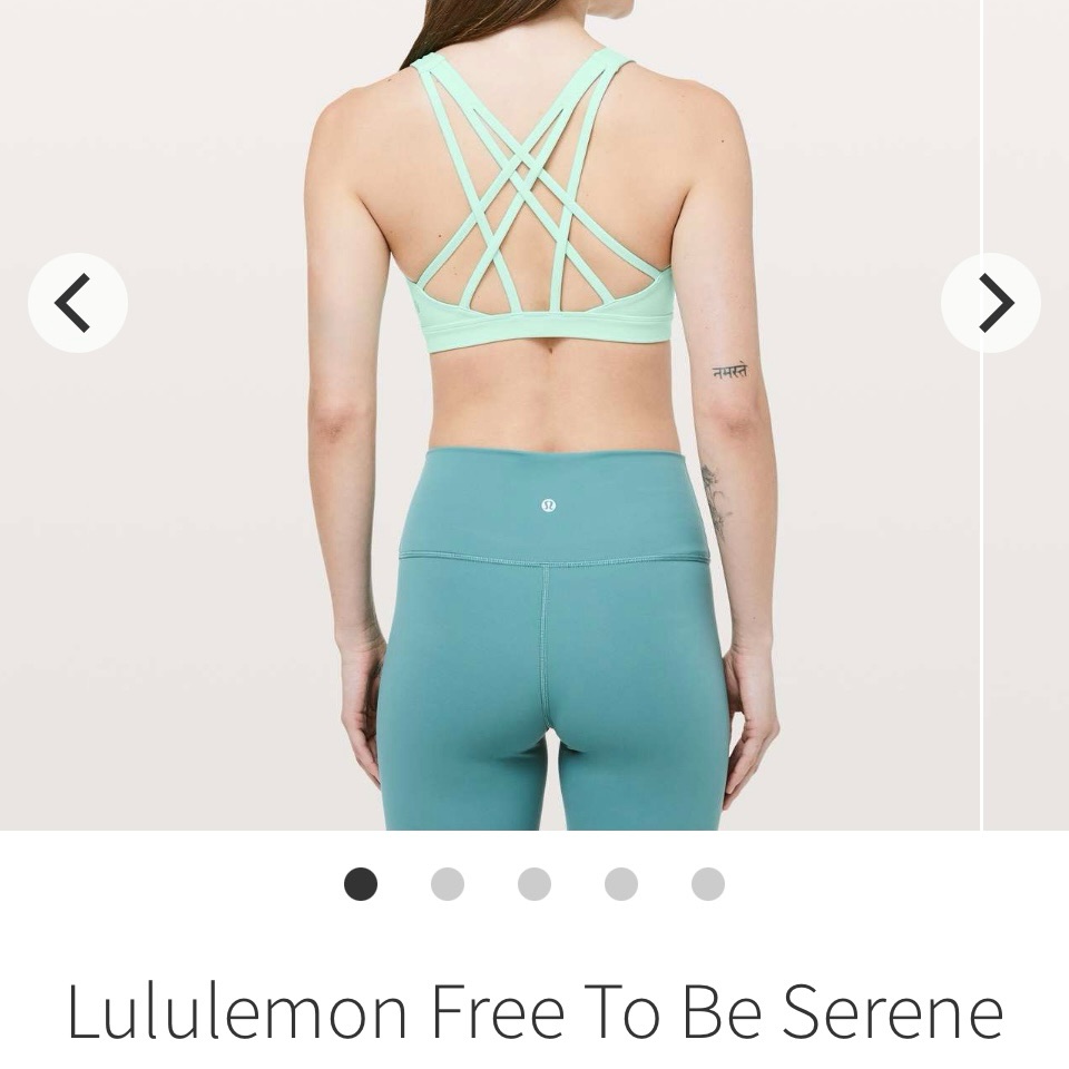 Lululemon Free To Be Serene Bra 6 Speed Short 2.5” 8 Toothpaste Bundle Set Euc